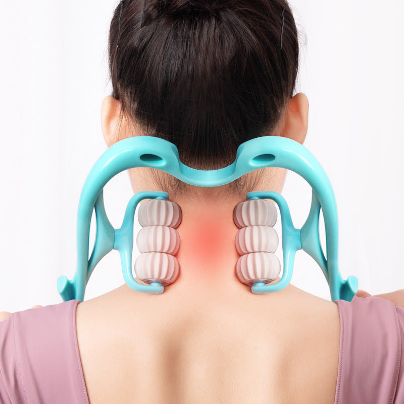 Handheld Manual Neck Massage Roller Tool