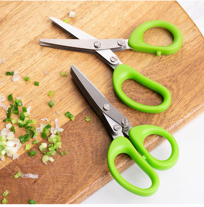 Stainless Steel Multi Layer Herb Scissors Tool