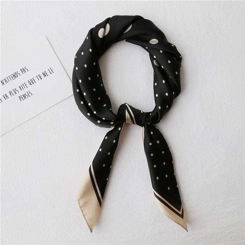 Women’s Retro Literary Small Square Neck Scarf