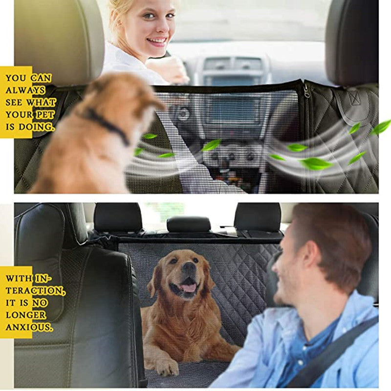 Waterproof Pet Seat Cover for Car Mesh Window