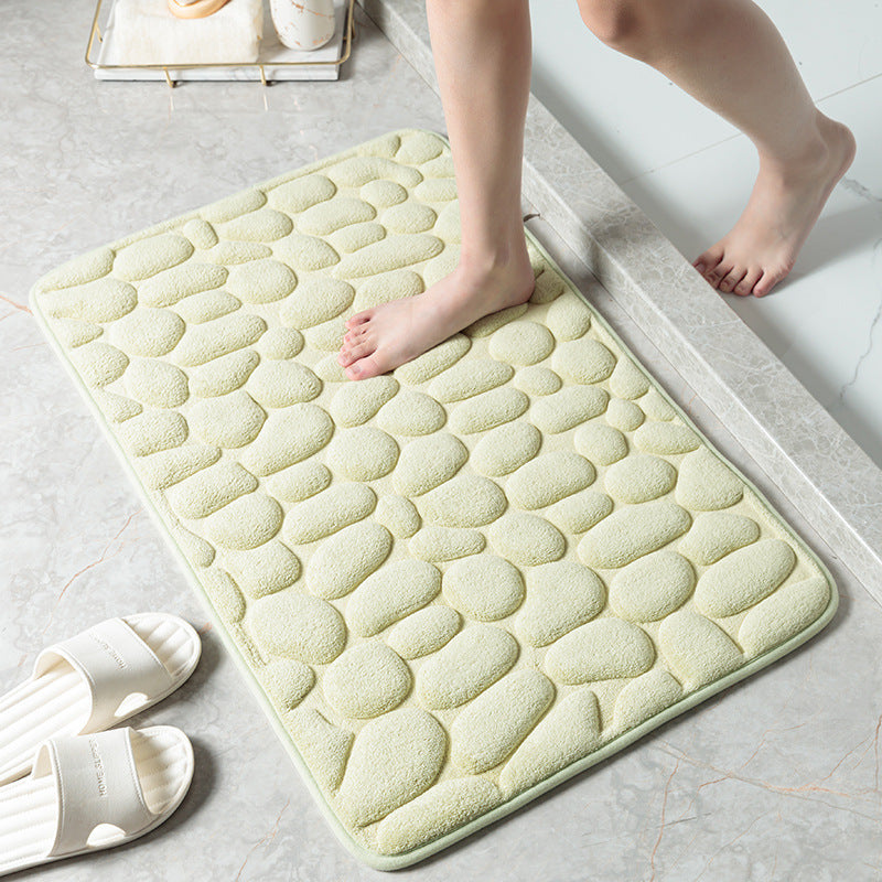 Non Slip Pebble Stone Bathroom Floor Door Mat