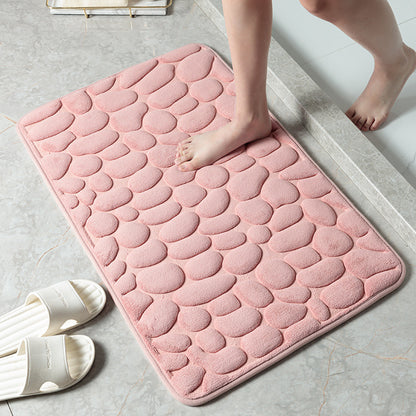 Non Slip Pebble Stone Bathroom Floor Door Mat