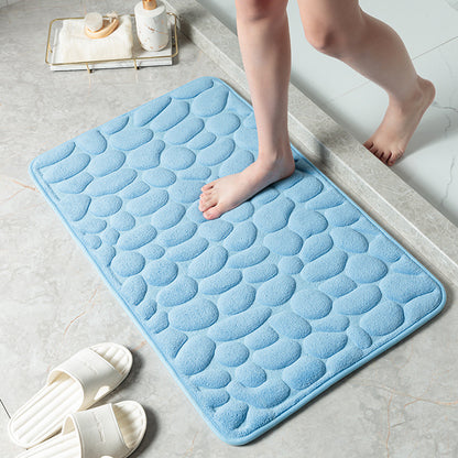 Non Slip Pebble Stone Bathroom Floor Door Mat