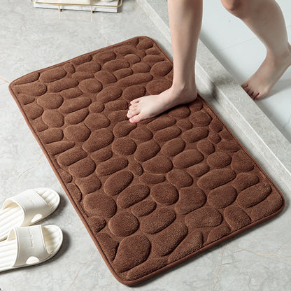 Non Slip Pebble Stone Bathroom Floor Door Mat