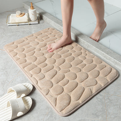Non Slip Pebble Stone Bathroom Floor Door Mat