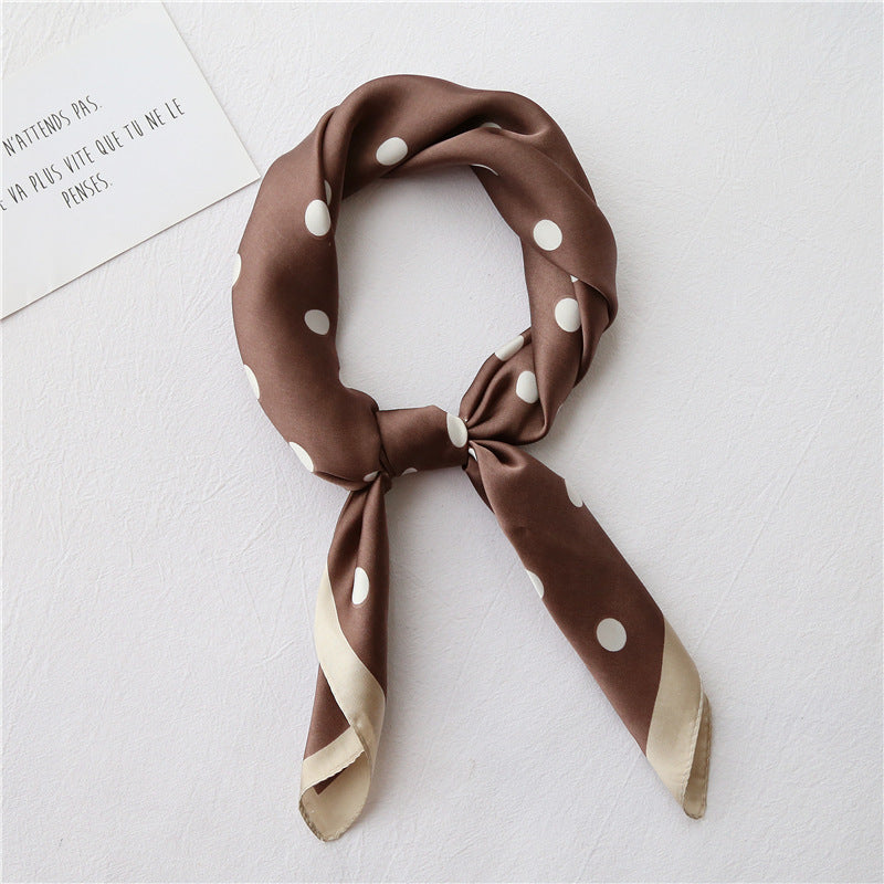 Women’s Retro Literary Small Square Neck Scarf