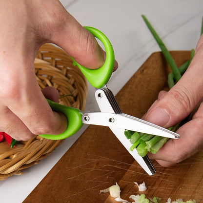 Stainless Steel Multi Layer Herb Scissors Tool