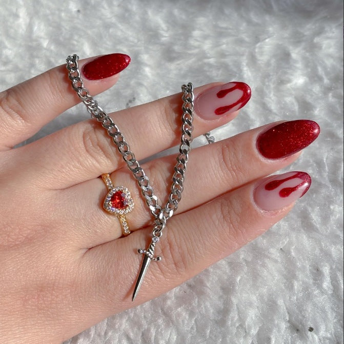 One-Stroke Couple Ring and Bracelet Gift Set