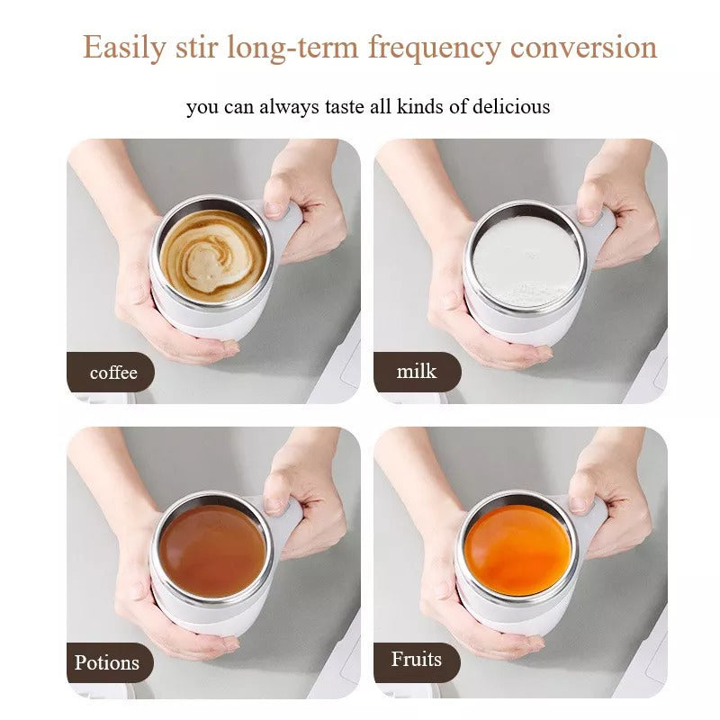 Portable Electric Mixing Mug for Hot Drinks