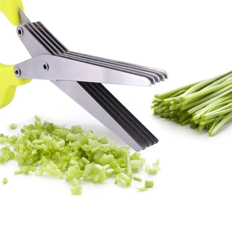 Stainless Steel Multi Layer Herb Scissors Tool