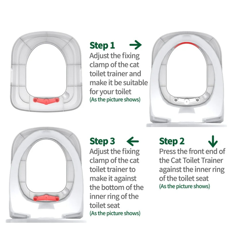 Best Plastic Cat Toilet Trainer with Mat Set