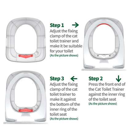 Best Plastic Cat Toilet Trainer with Mat Set