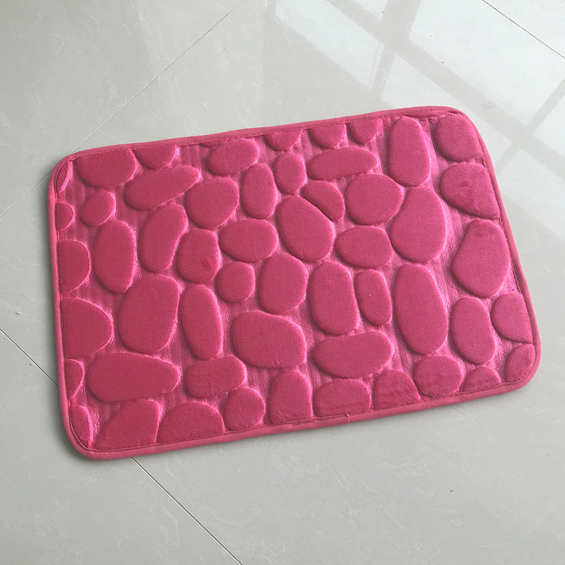 Non Slip Pebble Stone Bathroom Floor Door Mat
