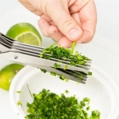 Stainless Steel Multi Layer Herb Scissors Tool