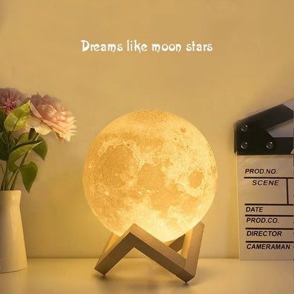 Glowing Moon Night Lamp for Bedroom Decor