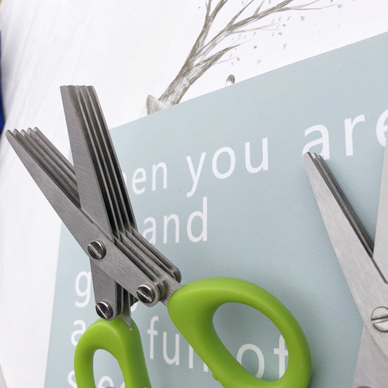 Stainless Steel Multi Layer Herb Scissors Tool