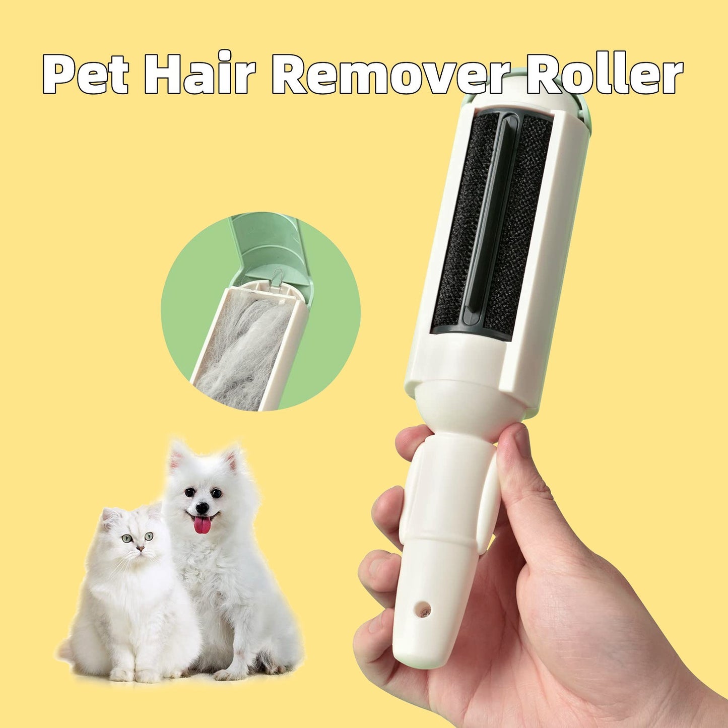 Fur Remover Roller for Pets Couch, Car & Carpet Use