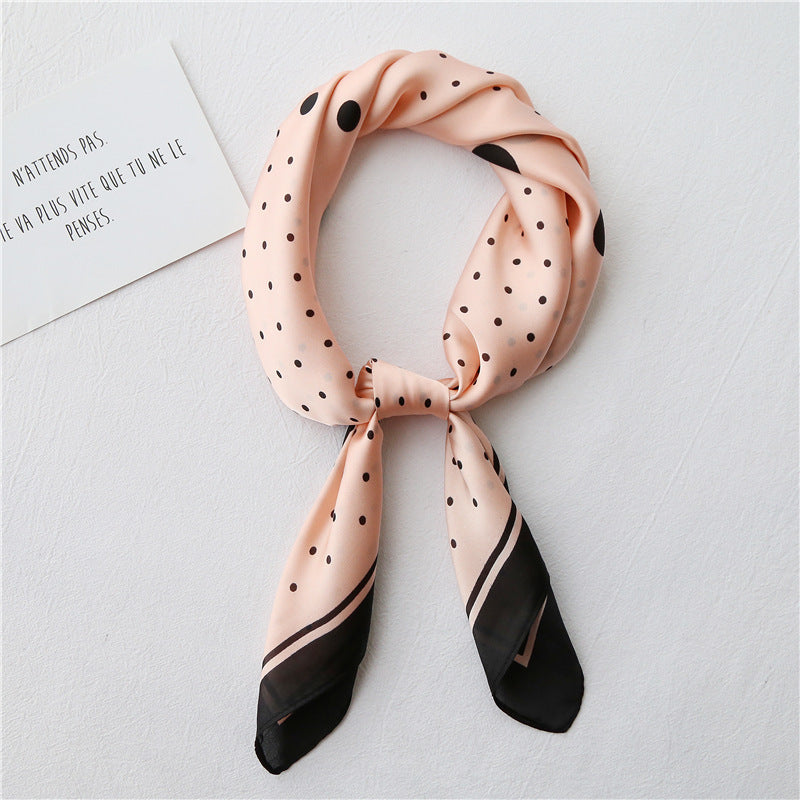 Women’s Retro Literary Small Square Neck Scarf