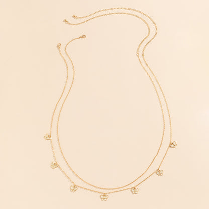 Tassel Butterfly Pendant Double Waist Chain
