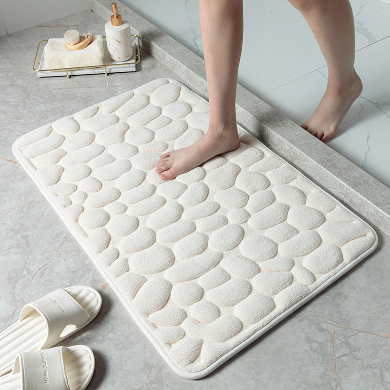 Non Slip Pebble Stone Bathroom Floor Door Mat
