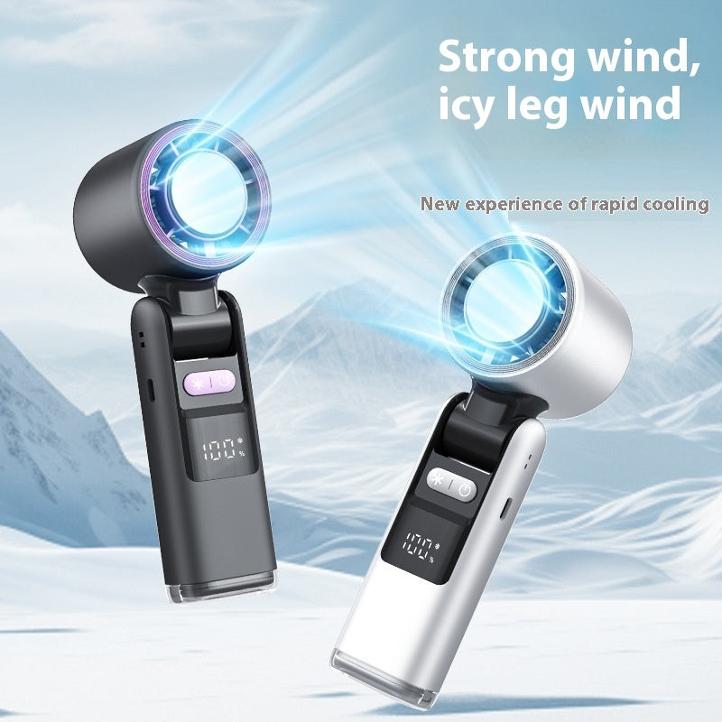USB Mini Turbo Fan with Display Easy to Carry