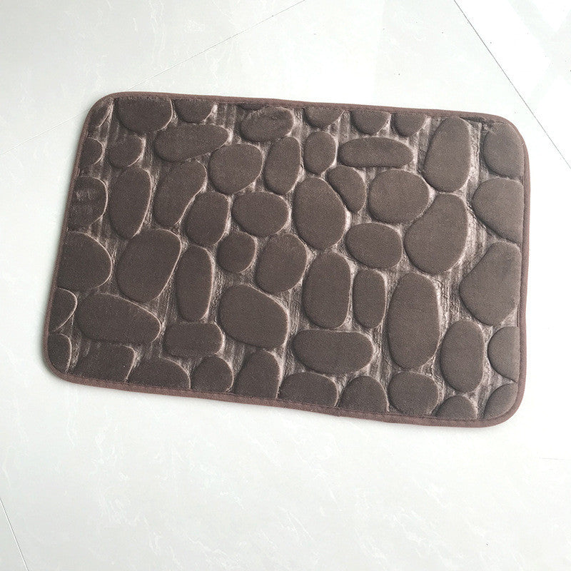 Non Slip Pebble Stone Bathroom Floor Door Mat