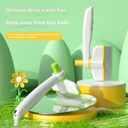 Removes Pet Fleas Loose With Hair Brush Tool
