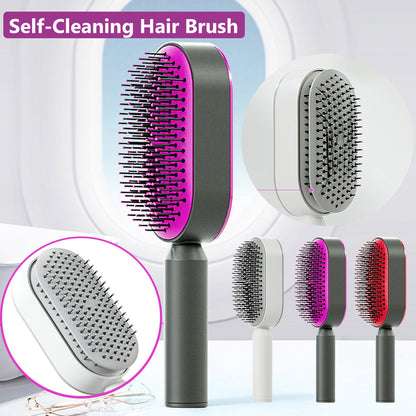 Easy Use Self-Cleaning Hair Brush for Daily Care