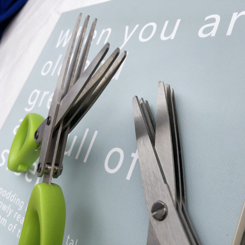 Stainless Steel Multi Layer Herb Scissors Tool
