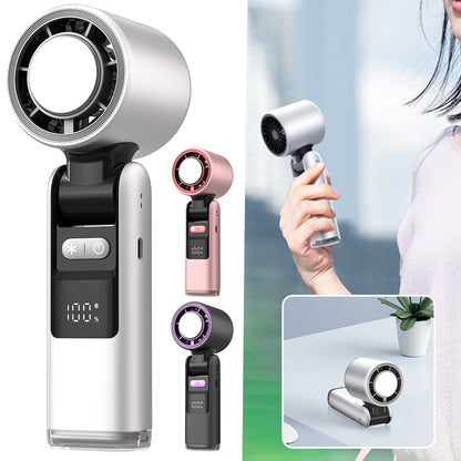 USB Mini Turbo Fan with Display Easy to Carry