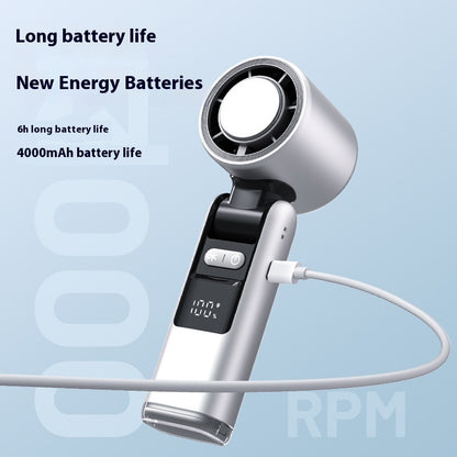 USB Mini Turbo Fan with Display Easy to Carry