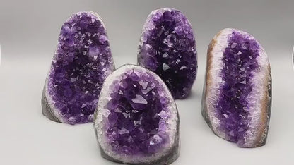 Natural Ametista Amethyst Geode Quartz Cluster Cry